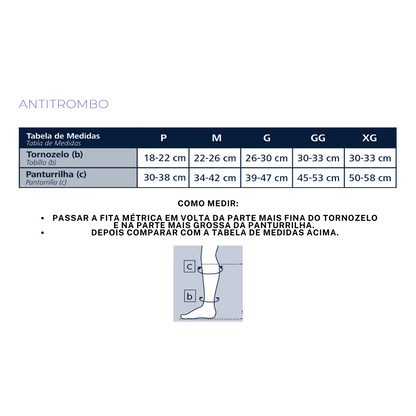 MEIA 3/4 ANTITROMBO ESTÉRIL - SIGVARIS